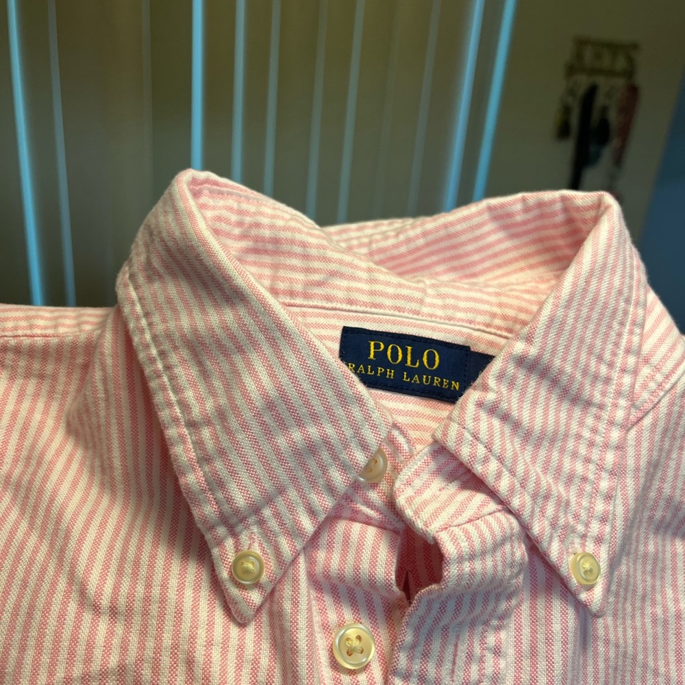 Ralph Lauren Pink Striped Casual Shirt